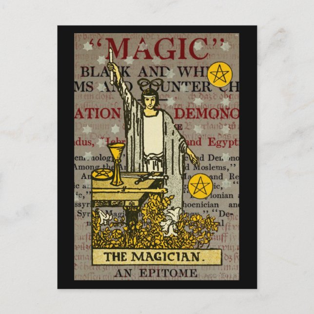 Postal El tarot mago (Anverso)