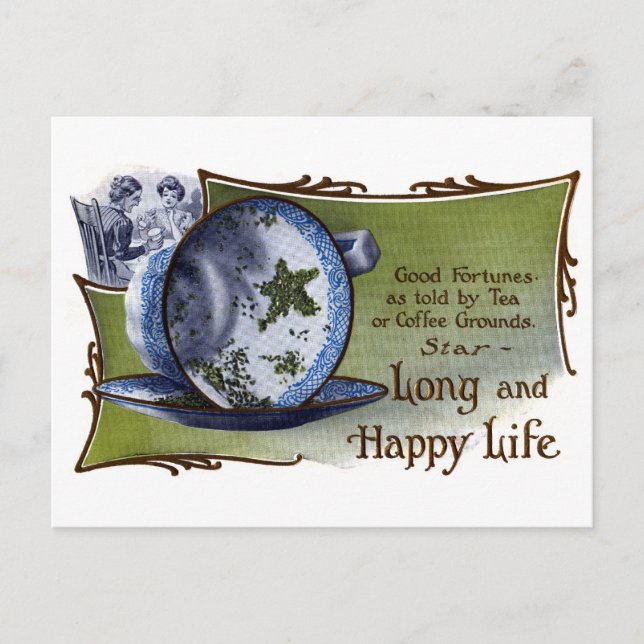Postal El té con forma de estrella deja pronóstico de bue (Anverso)