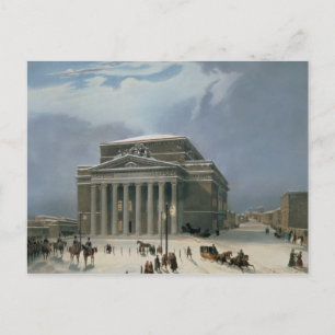 Postal El teatro Bolshoi en Moscú