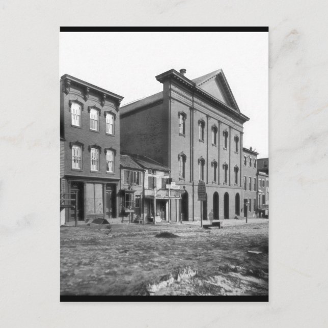 Postal El teatro de Ford en la época de Lincoln. Washingt (Anverso)