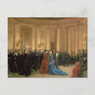 Postal El teatro de Odeon, París, 1869 (aceite en lona)