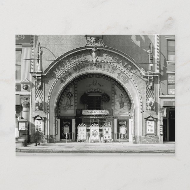 Postal El Teatro Majestic, 1910 (Anverso)