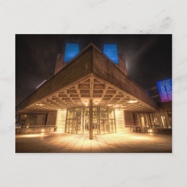 Postal El teatro nacional, Southbank de Londres (Anverso)