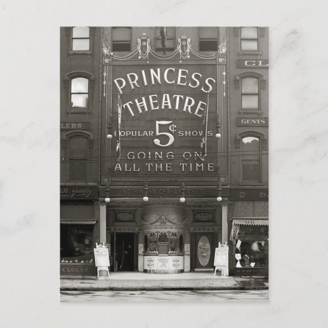 Postal El Teatro Princess, 1910 (Anverso)