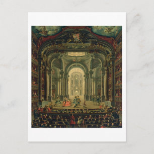 Postal El Teatro Reale en Turín (aceite sobre lienzo)