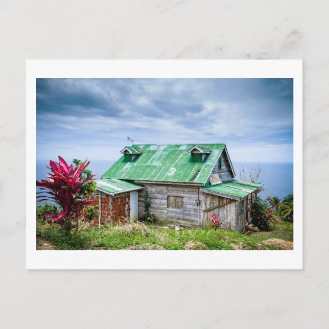 Postal el techo verde (Anverso)