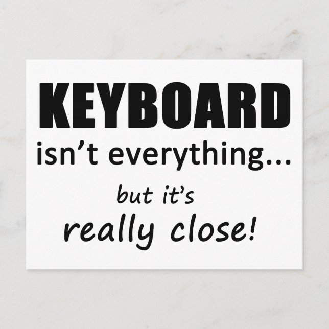 Postal El teclado no es todo (Anverso)