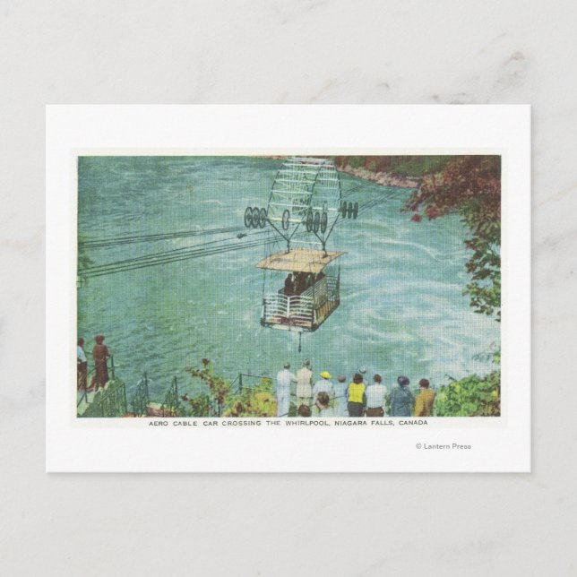 Postal El teleférico que cruza el remolino (Anverso)