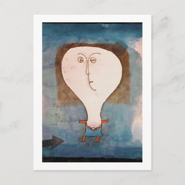 Postal El temor de un Chica, Klee (Anverso)