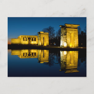 Postal El Templo de Debod en Madrid España