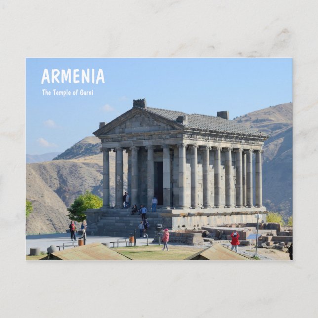 Postal El templo de Garni en Armenia (Anverso)