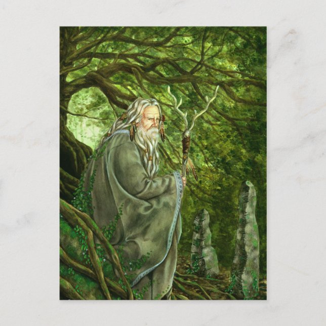Postal El templo de Merlin (Anverso)