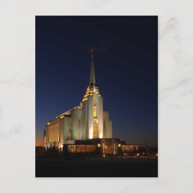 Postal El templo de Rexburg LDS (Anverso)