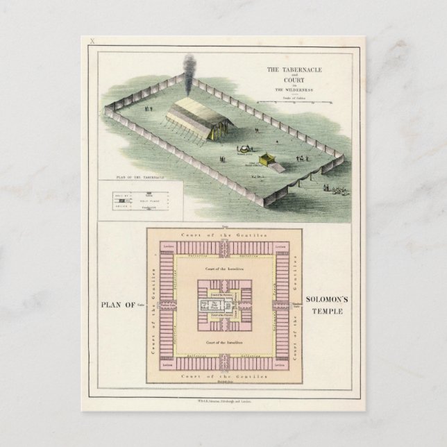 Postal El templo de Salomón (Anverso)