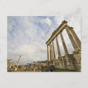 Postal El templo de Saturno es el más antiguo de los roma