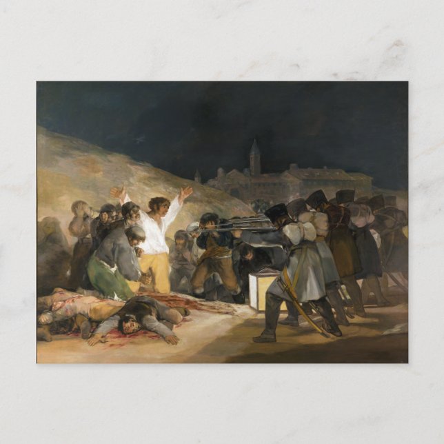 Postal El Tercer de Mayo de 1808 por Francisco Goya (Anverso)