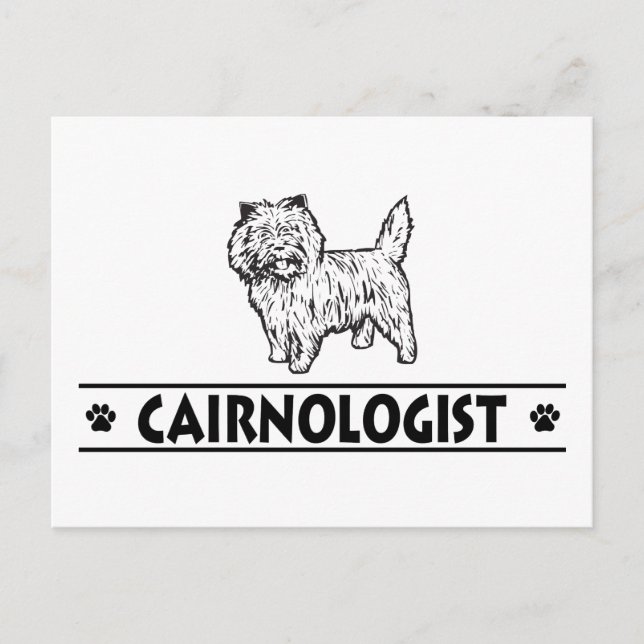 Postal El Terrior De Cairn Humorístico (Anverso)