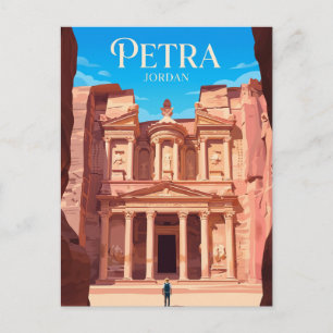 Postal El Tesoro (Al-Khazneh), Petra Jordania