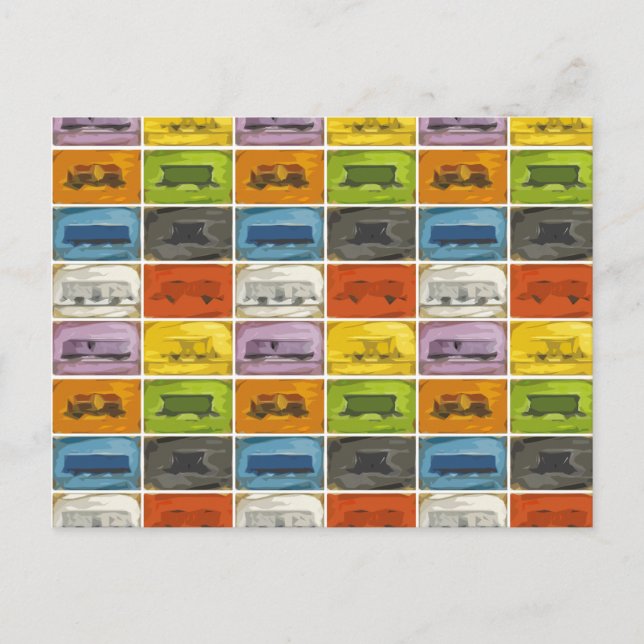 Postal El Ticket para andar: Los trenes (Anverso)