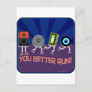 Postal ¡El tiempo corre! Estilo oscuro