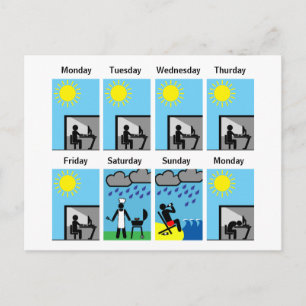 Postal El tiempo de fin de semana siempre es bueno