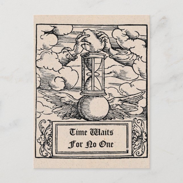Postal "El Tiempo Espera A Nadie" Personalizado (Anverso)