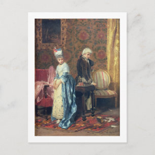 Postal El tiff de los amantes, 1872 (aceite en el panel)