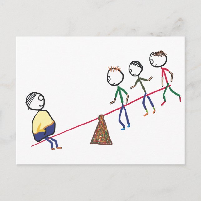 Postal El Tipo Grat En Seesaw (Anverso)