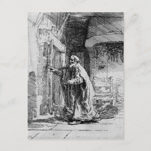 Postal El Tobit ciego, 1651 (Anverso)