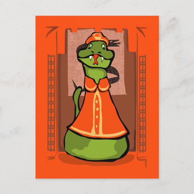 Postal El tonto año de la serpiente (Anverso)