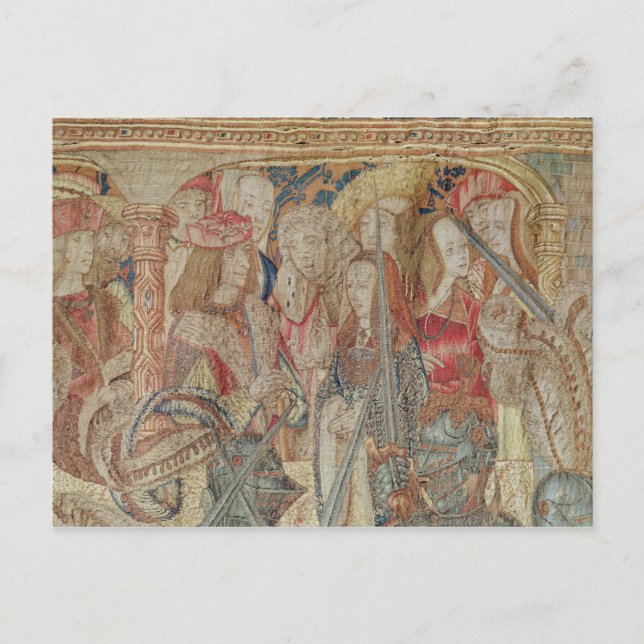 Postal El Torneo, tapiz vertical (Anverso)