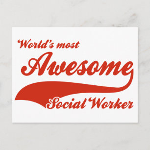 Postal El trabajador social más asombroso del mundo