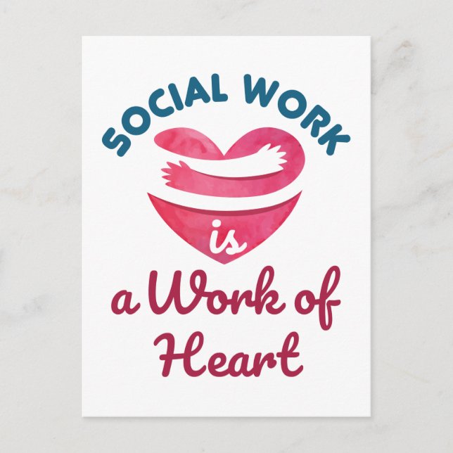 Postal El trabajo social es un trabajo de trabajador soci (Anverso)