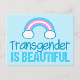 Postal El transgénero es un bello orgullo en la bandera a