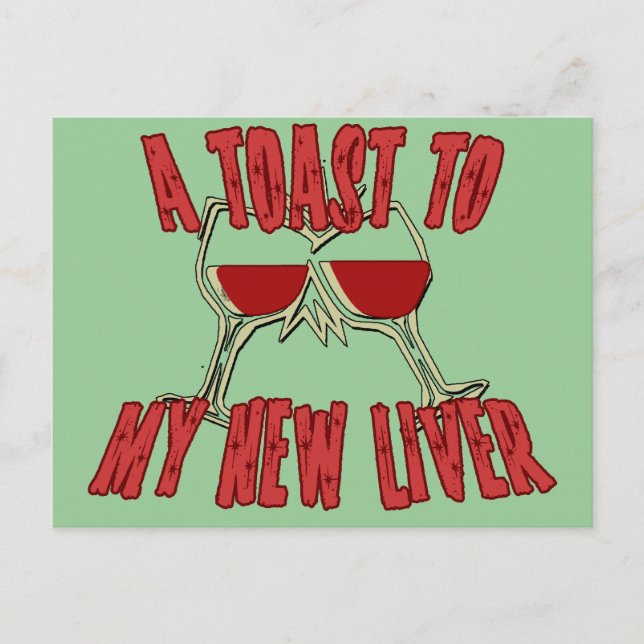 Postal El trasplante de hígado consigue buenos regalos (Anverso)