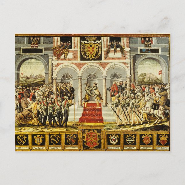 Postal El Tratado de Cateau-Cambresis (Anverso)