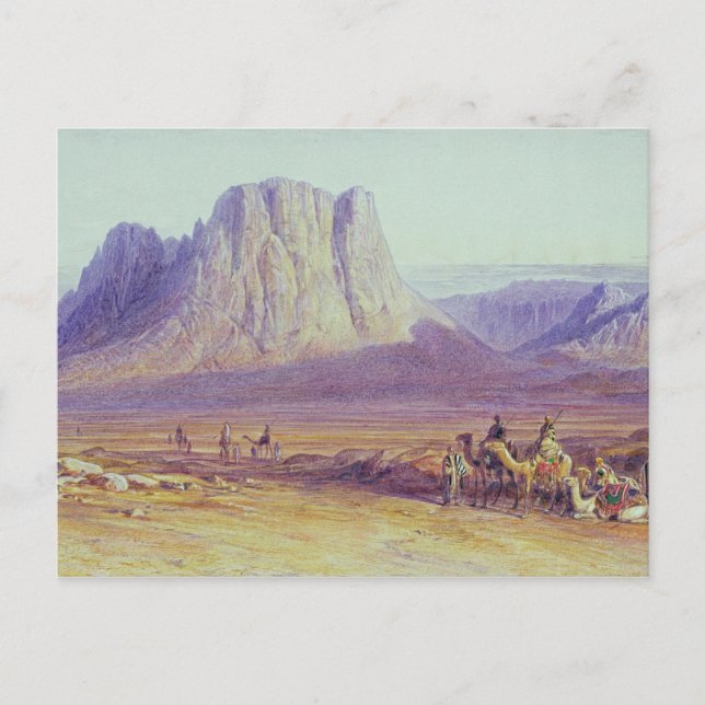 Postal El tren de camellos, Condessi, Monte Sinai, 1848 (Anverso)