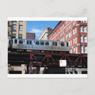 Postal El tren de Chicago