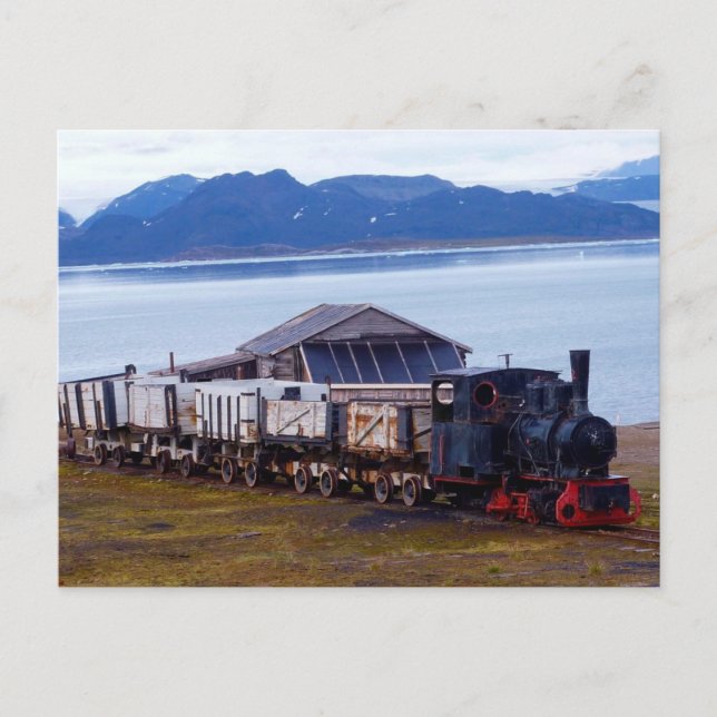Postal El tren más septentrional del mundo, Svalbard (Anverso)