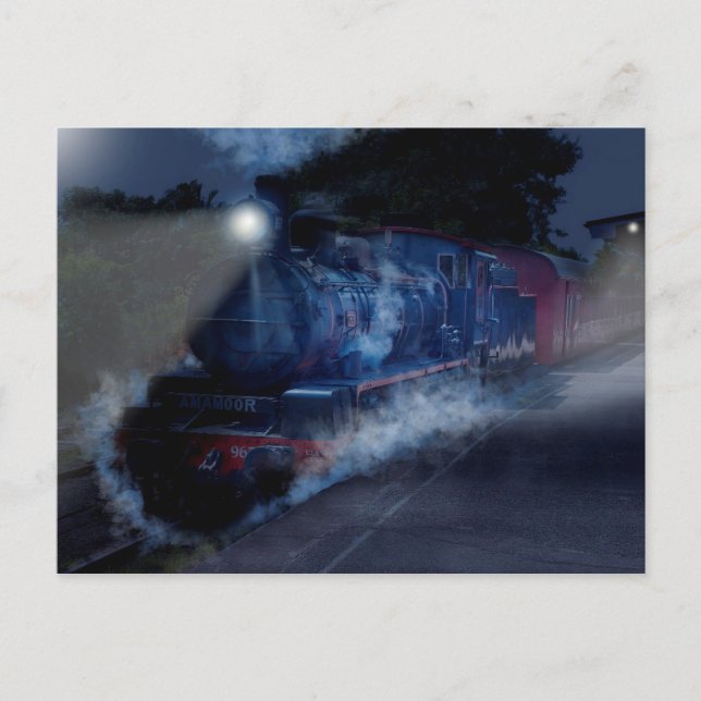 Postal El tren nocturno (Anverso)