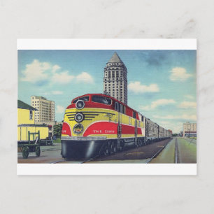 Postal El tren retro al campeón del ferrocarril de Miami