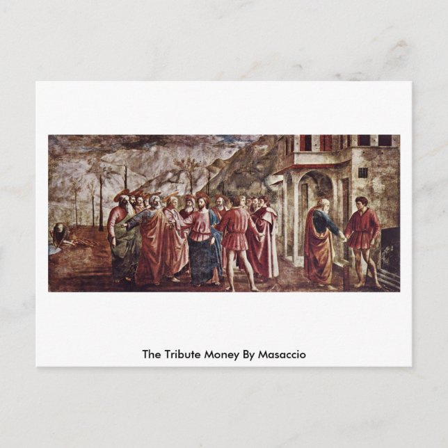 Postal El Tributo Dinero De Masaccio (Anverso)