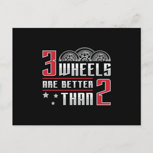 Postal El Triker 3 Ruedas Es Mejor Que 2 Motores (Anverso)