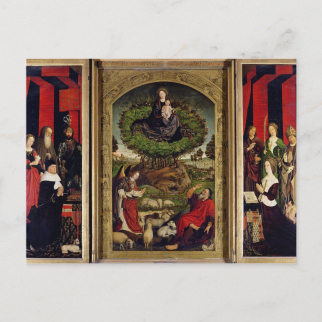 Postal El tríptico de Moisés y el ardiente Bush (Anverso)