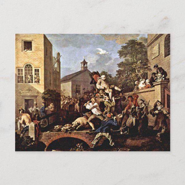 Postal El Triunfo De Hogarth William (Anverso)