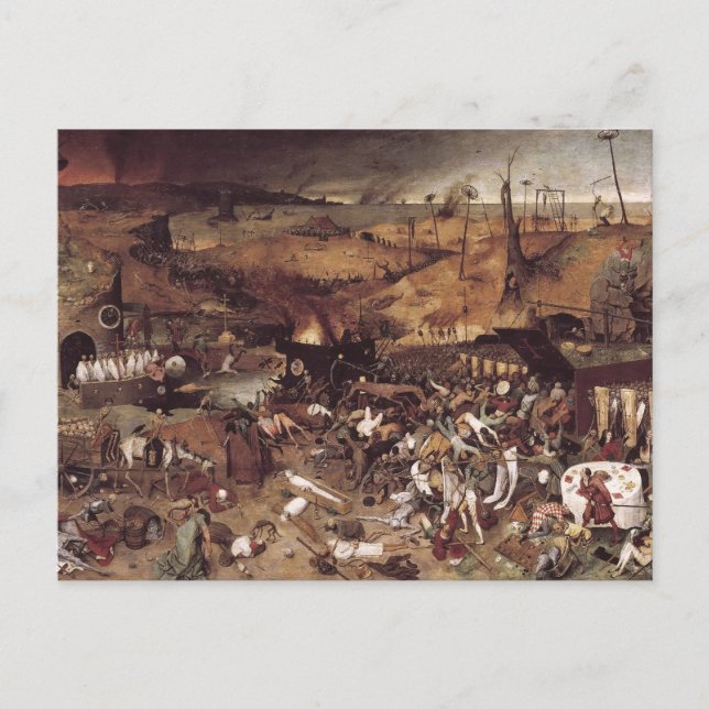 Postal El triunfo de la muerte de Peter Bruegel (Anverso)