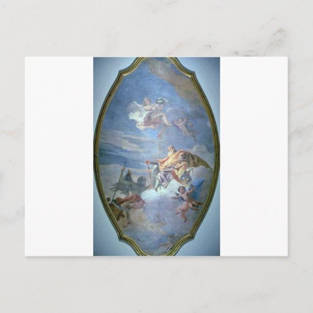 Postal El triunfo del valor sobre el tiempo de Giovanni D (Anverso)