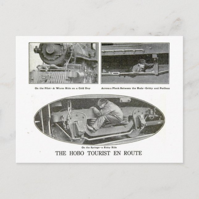 Postal El turista hobo (Anverso)