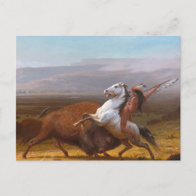 Postal El último del búfalo (Anverso)