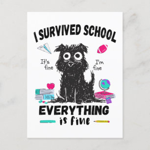 Postal El último día de escuela, sobreviví a la escuela
